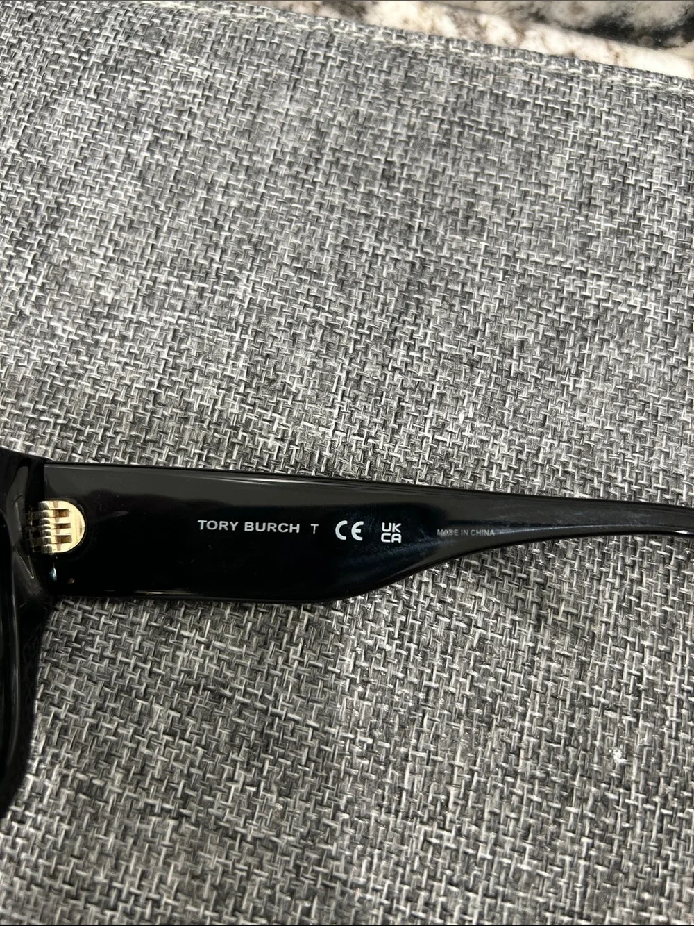 Tory Burch Black Cat-Eye Sunglasses with White Trim